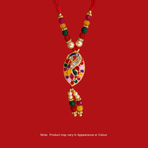 Multicolor Meenakari Paisley Rakhi (1pc)