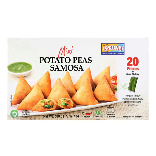 Ashoka Mini Potato Peas Samosa With Chutney (500g) - Frozen Item !!