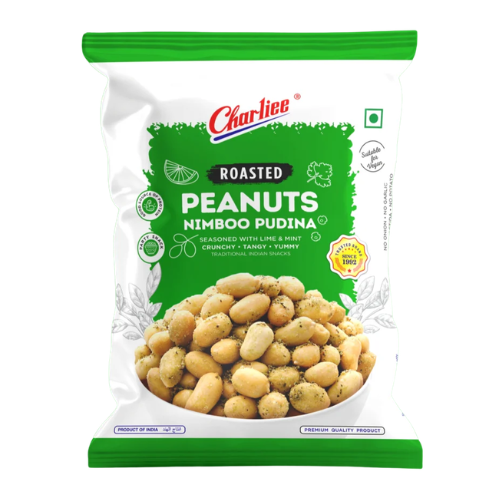 Charliee Roasted Peanuts Nimboo Pudina / Lemon Mint Flavour (150g)