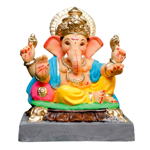 Ganesha Idol Eco-Friendly Clay 12inch -EF154 (1pc)