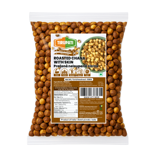 Tirupati Roasted Chana with Skin Salted (500g)