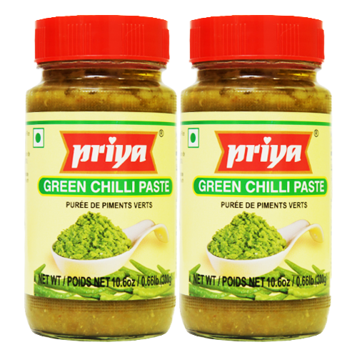 Priya Green Chilli Paste (Bundle of 2 x 300g)