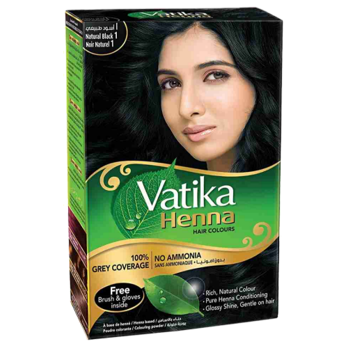 Dabur Vatika Henna Natural Black / Rich Black Hair Colour (60g)