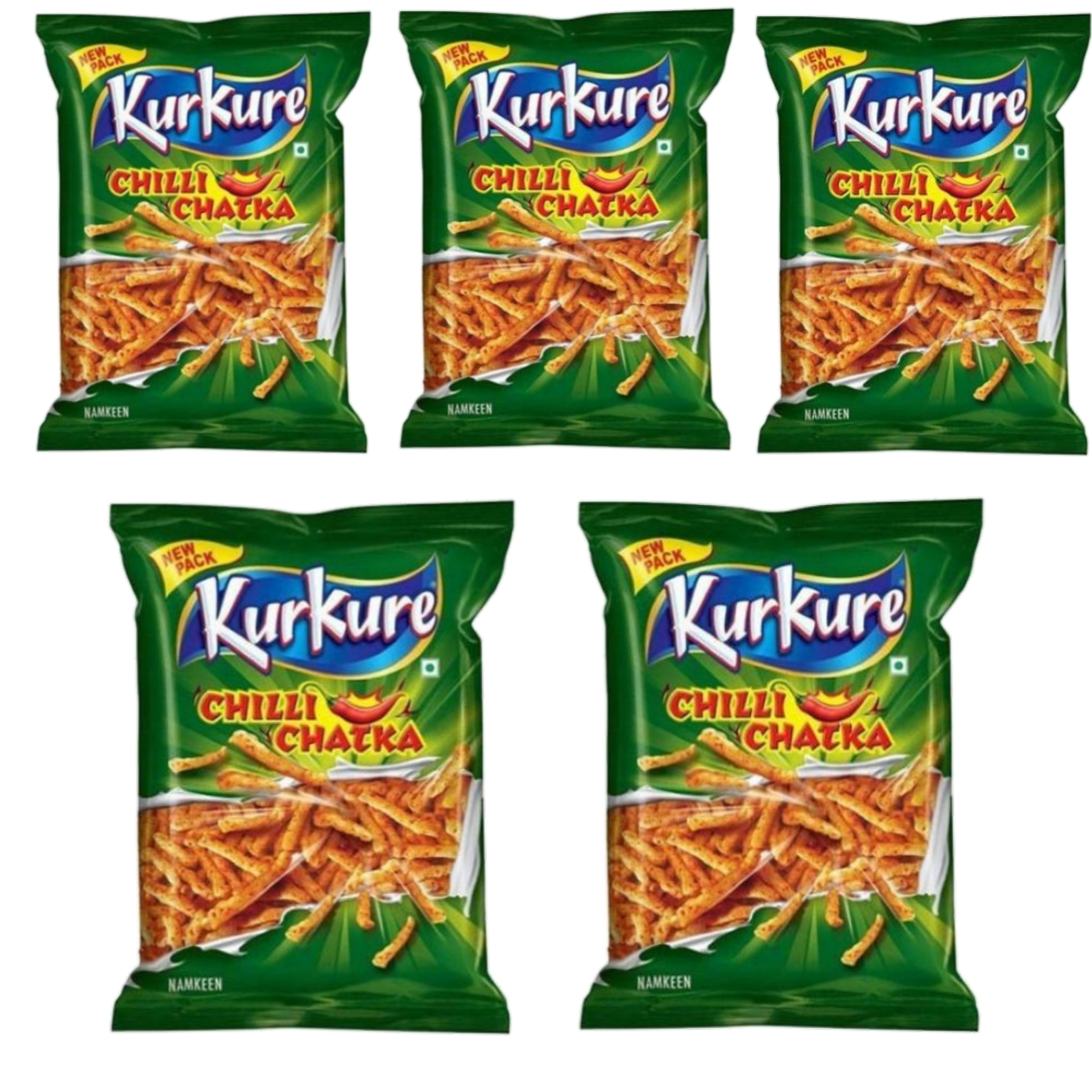 Kurkure Chilli Chatka (Bundle of 5 x 68 to 90g)
