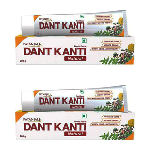 Patanjali Dant Kanti Natural Toothpaste (Bundle of 2 x 100g)