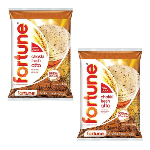 Fortune Chakki Atta / Whole Wheat Flour- Export Pack !! (Bundle of 5 x 2kg)