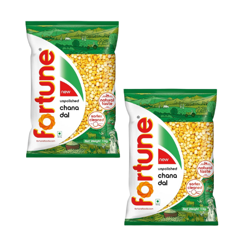Fortune Chana Dal / Bengal Gram (Bundle of 2 x 500g) - 1Kg