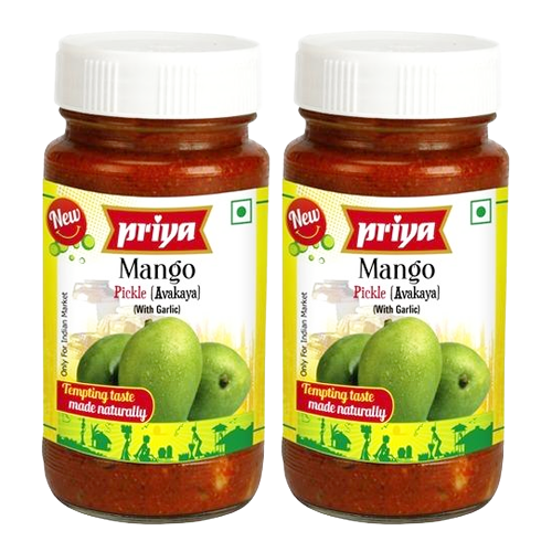 Priya Mango (Avakaya) Pickle (Bundle of 2 x 300g)