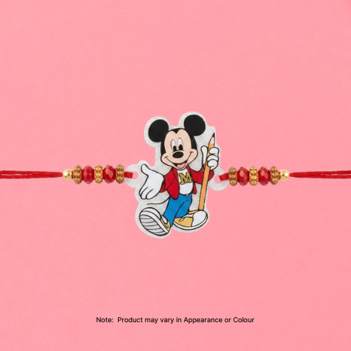 Mickey Mouse Glitter Kids Rakhi (1pc)