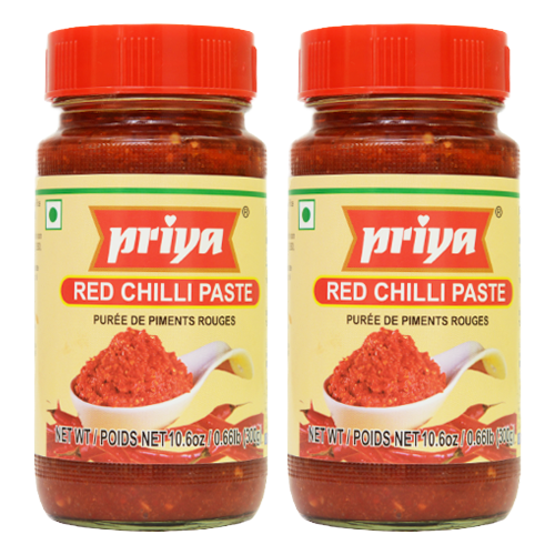 Priya Red Chilli Paste (Bundle of 2 x 300g)