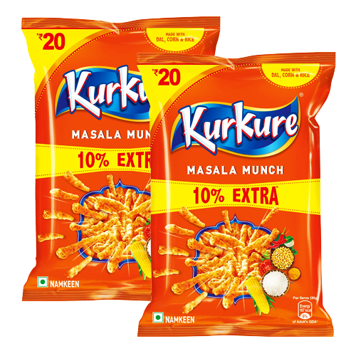 Kurkure Masala Munch (Bundle of 2 x 70 to 90g) - Sale Item [BBD: 31 January 2025]