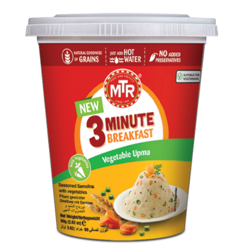 MTR 3 Minute Vegetable Upma Cup (80g) - Sale Item [BBD: 31 May 2026]