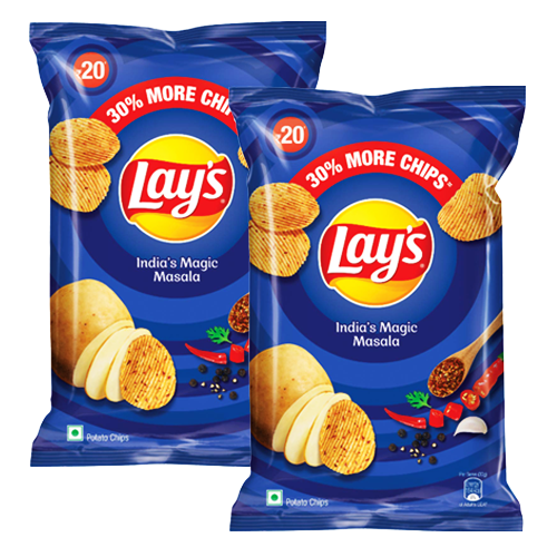 Lay's Indian Magic Masala Crisps (Bundle of 2 x 40 to 52g)
