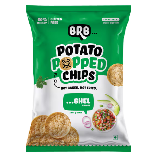 BRB Potato Popped Chips - Bhel Flavour (48g)