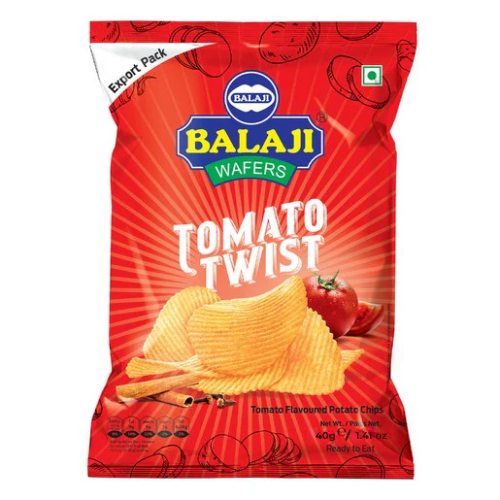 Balaji Potato Wafers Tomato Twist (40g)