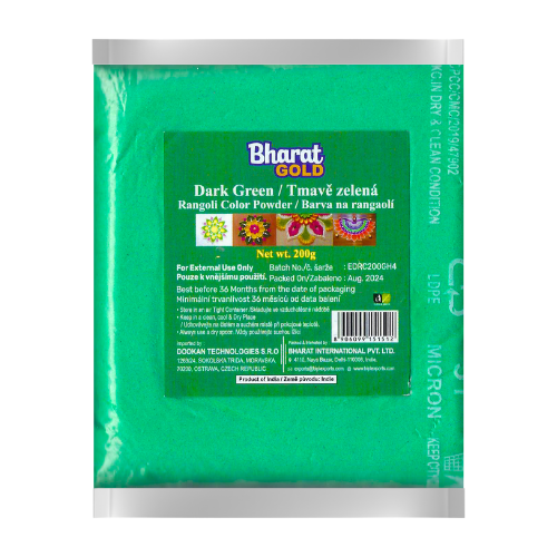 Dark Green Rangoli Colour Powder (200g)