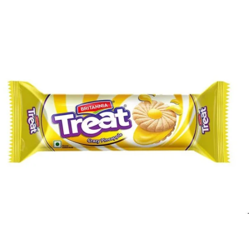 Britannia Treat Sandwich Biscuit Pineapple Flavour (100g)