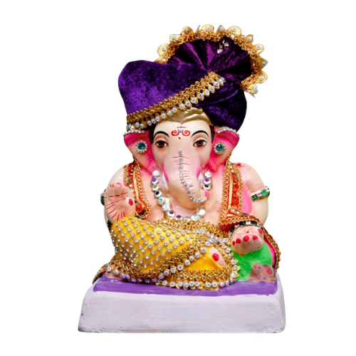 Ganesha Idol Eco-Friendly Clay  6inch -EF31 (1pc)