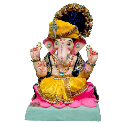 Ganesha Idol Eco-Friendly Clay 10inch -EF124 (1pc)