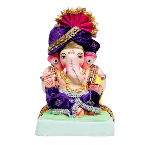 Ganesha Idol Eco-Friendly Clay 6inch -EF29 (1pc)