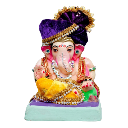 Ganesha Idol Eco-Friendly Clay 8inch -EF47 (1pc)