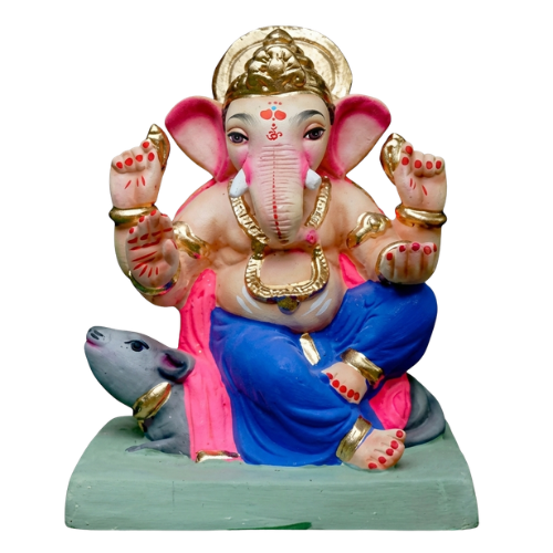 Ganesha Idol Eco-Friendly Clay 10inch -EF97 (1pc)