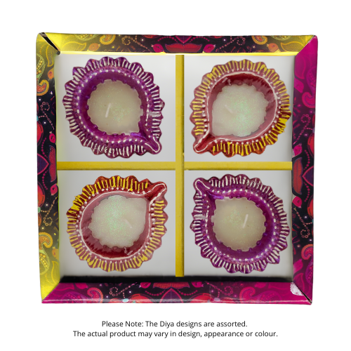 Fancy Diwali / Deepavali Wax Diya Big (Pack of 4) - (D36) (1pc)