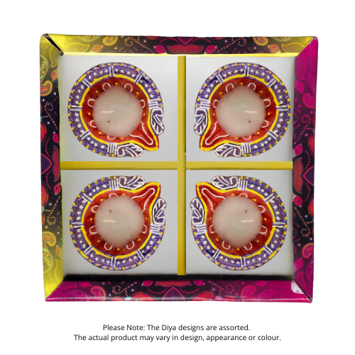 Fancy Diwali / Deepavali Wax Diya Big (Pack of 4) - (D36) (1pc)