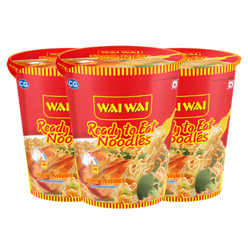 Free Wai Wai Instant Cup Noodles Chicken Flavour (Bundle of 3 x 70g) - Sale Item [BBD: 23 April 2025]