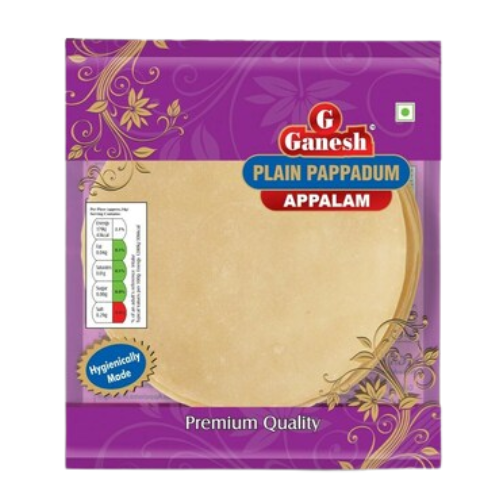 Ganesh Plain Madras Appalam / Papadum (200g) - Sale Item [BBD: 30 June 2026]
