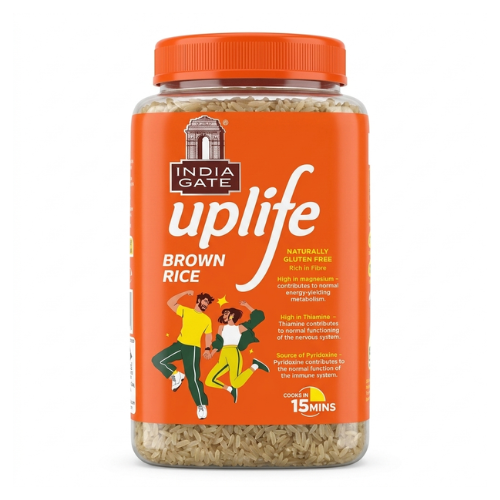 India Gate Uplife Parboiled Brown Rice - Jar (1kg)