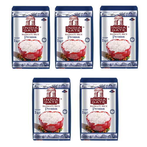 India Gate Premium Basmati Rice (Bundle of 5 x 1kg) - 5kg