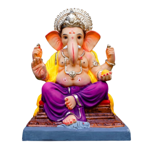 Ganesha Idol Eco-Friendly Light Weighted Paper Mache 21inch - PM381 (1pc)
