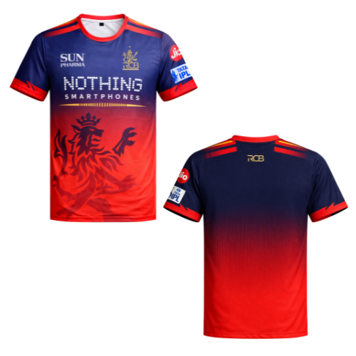 Free IPL 2026 Royal Challengers Bengaluru Fan Edition Replica Team Jersey - XS (1pc)