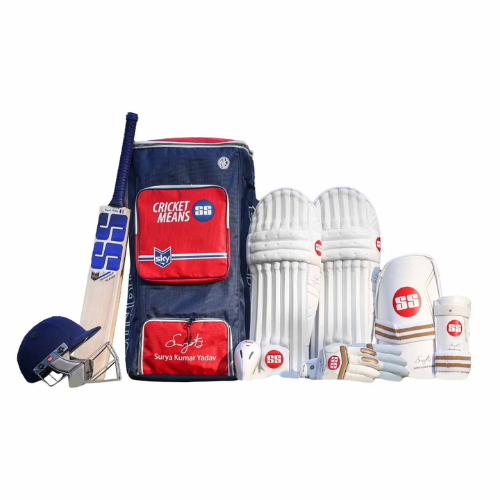 SS Sky Premium English Willow Premium Cricket Kit With Helmet Youth (Left Hand) (1pc)