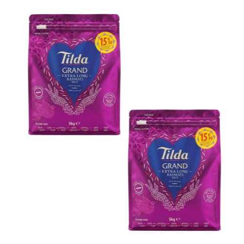 Tilda Grand Extra Long Basmati Rice (Bundle of 2 x 5kg)
