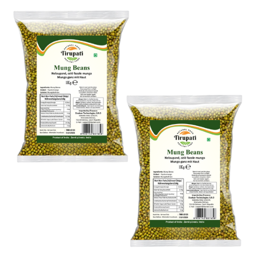 Tirupati Moong Dal Whole / Mung Beans With Skin (Bundle of 2 x 1kg)