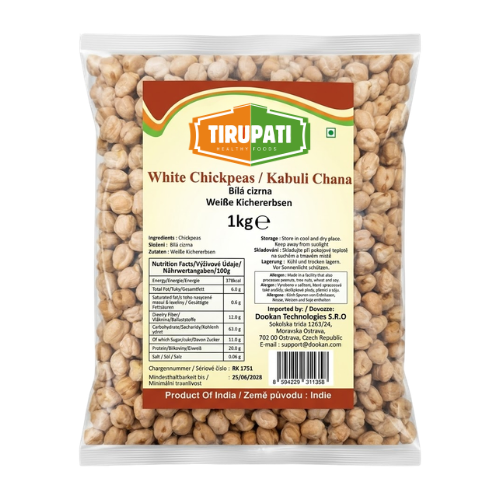 Tirupati White Chickpeas / Kabuli Chana (1kg)