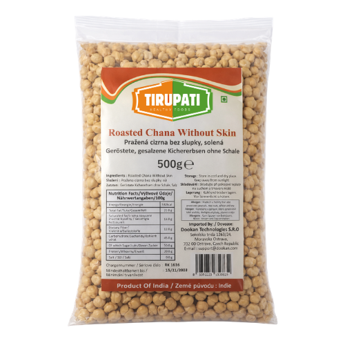 Tirupati Roasted Chana Without Skin Unsalted (500g)