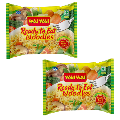 Wai Wai Noodles Veg Masala Flavour (Bundle of 2 x 70g) - Sale Item [BBD: 17 February 2026]