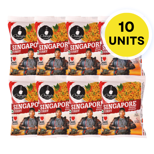 Chings Secret Singapore Curry Instant Noodles (Bundle of 10 x 60g) - Sale Item [BBD: 04 June 2025]