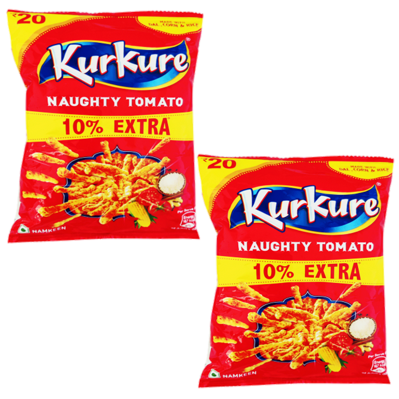 Kurkure Naughty Tomato (Bundle of 2 x 68 to 90g)