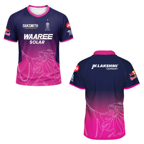 IPL 2026 Rajasthan Royals Team Fan edition Replica Jersey - XXL (1pc)