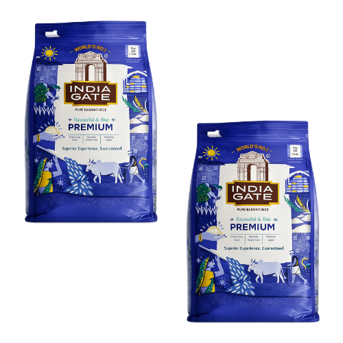 India Gate Premium Basmati Rice (Bundle of 2 x 5kg) - 10kg