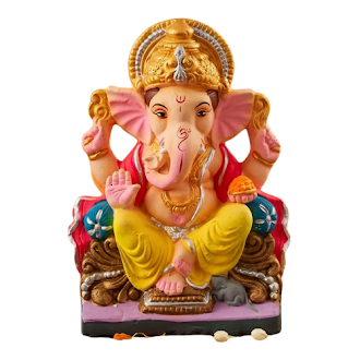 Traditional Eco Friendly Ganesha Idol 10 inch RG 1033 (1pc)
