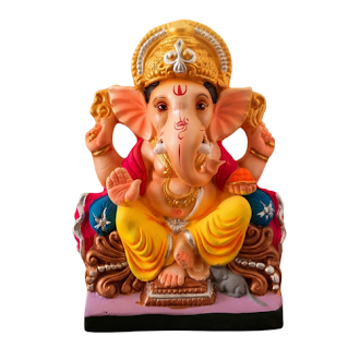 Traditional Eco Friendly Ganesha Idol 8 inch RG 0809 (1pc)